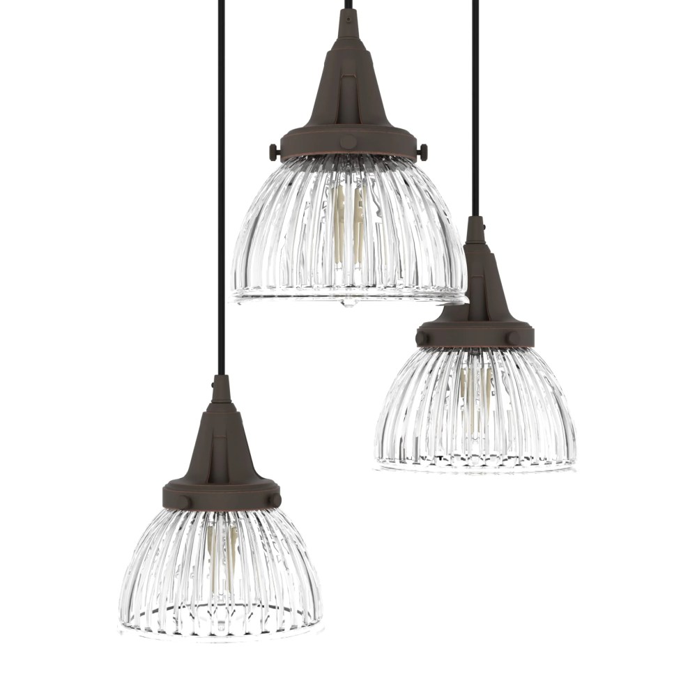 Hunter - Cypress Grove 3-light Onyx Bengal, Medium Size Cluster Light, Dimmable, Transitional Style, Round Shaped, for Bedrooms, Dining, Living Rooms - 19183 - Image 9
