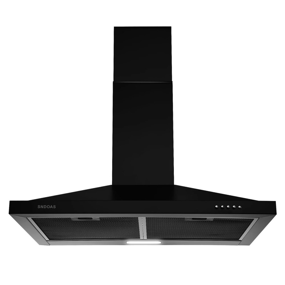 Joeaonz Wall Mount Range Hood Stainless Steel 450 CFM,3-Speed Fan,LED Lighting,Charcoal Filter,120V