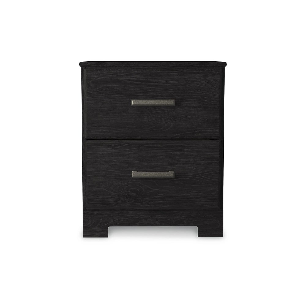 Signature Design by Ashley Casual Belachime 2 Drawer Nightstand, Black - Image 3