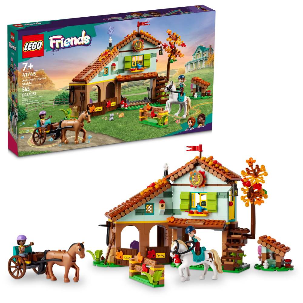 LEGO Friends Autumn's Horse Stable Building Set, Birthday Gift for Kids Who Love Animal Toys, 41745