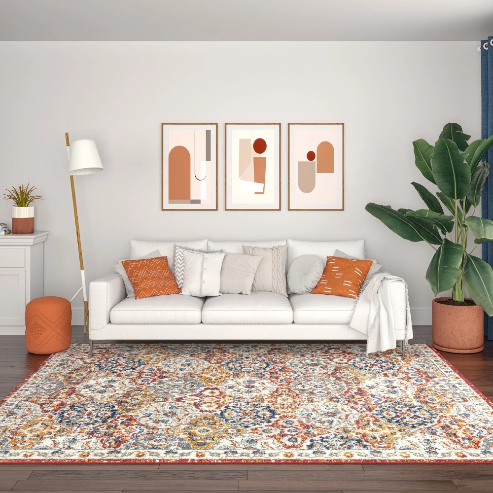 Chelsea Transitional Oriental 5'3" x 7'3" Multicolor Polypropylene Indoor Area Rug, 5" x 7" - Image 5
