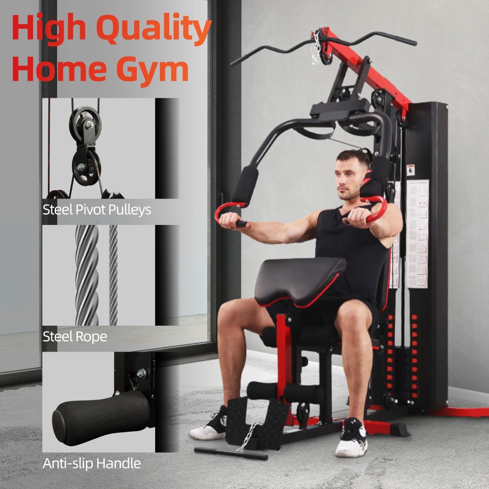 Signature Fitness LX750/LX760 Multifunctional Home Gym Trainer-Full-Body Workout Station with 122.5LB Weight Stack, Includes Installation Video - Image 4