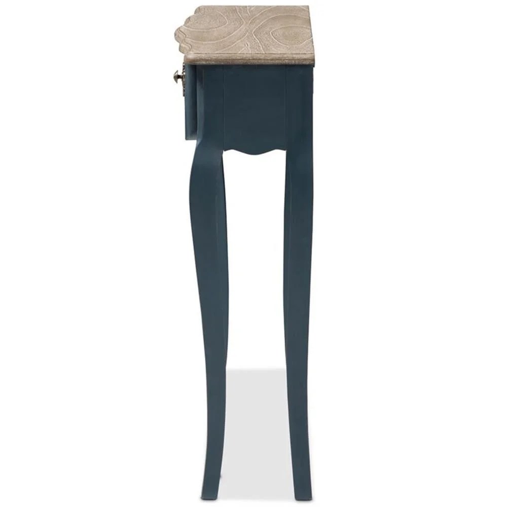Baxton Studio Mazarine Classic and Provincial Blue Spruce Finished Console Table - Image 3