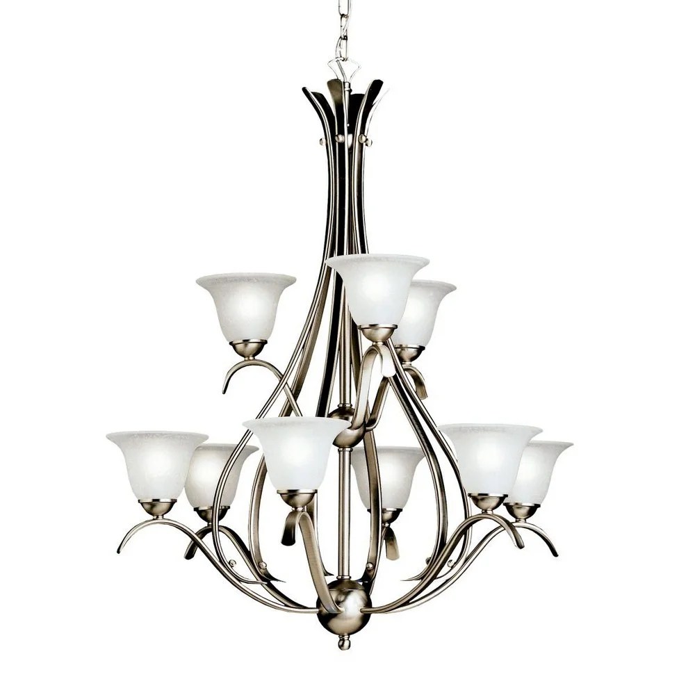 2520NI Kichler Lighting Dover - 9 Light Chandelier - With Transitional Inspirations - 37 Inches Tall By 27.75 Inches Wide -Traditional