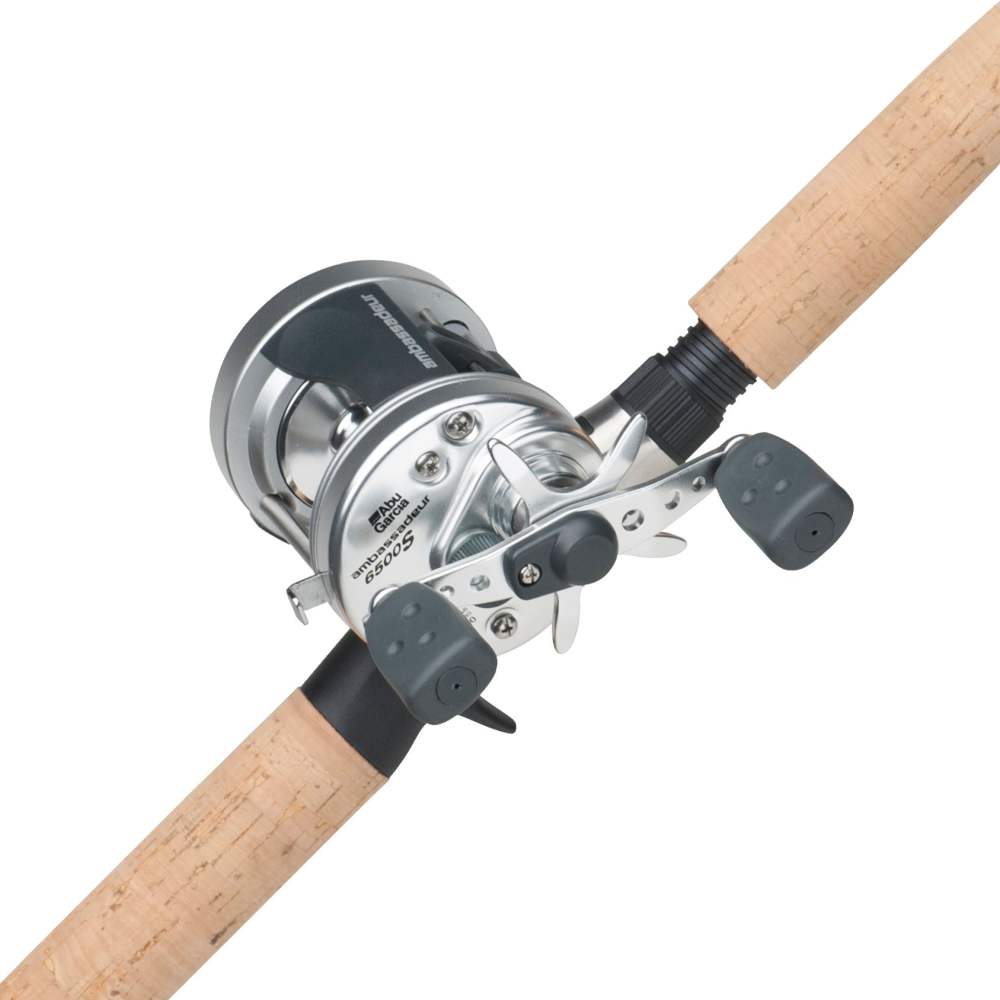 Abu Garcia Ambassadeur S Baitcast Fishing Combo, 7" Medium Heavy Rod, 6500 Size Reel