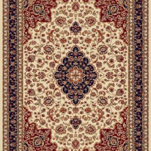 Tayse Sensation Area Rug 4782 IVORY Traditional Ivory Bordered Medallion 7" 10" x 10" 3" Rectangle