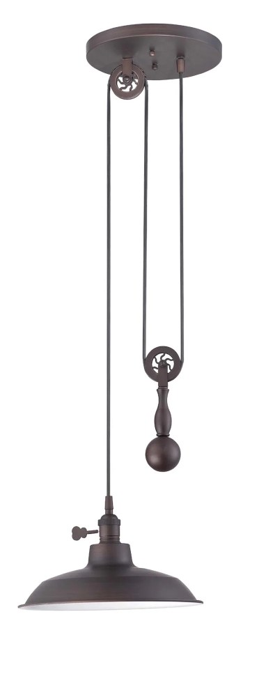 P400-ABZ Craftmade Lighting Pulley - One Light Mini Pendant - 11.75 inches wide by 6.88 inches high-Aged Bronze Brushed Finish - Image 5