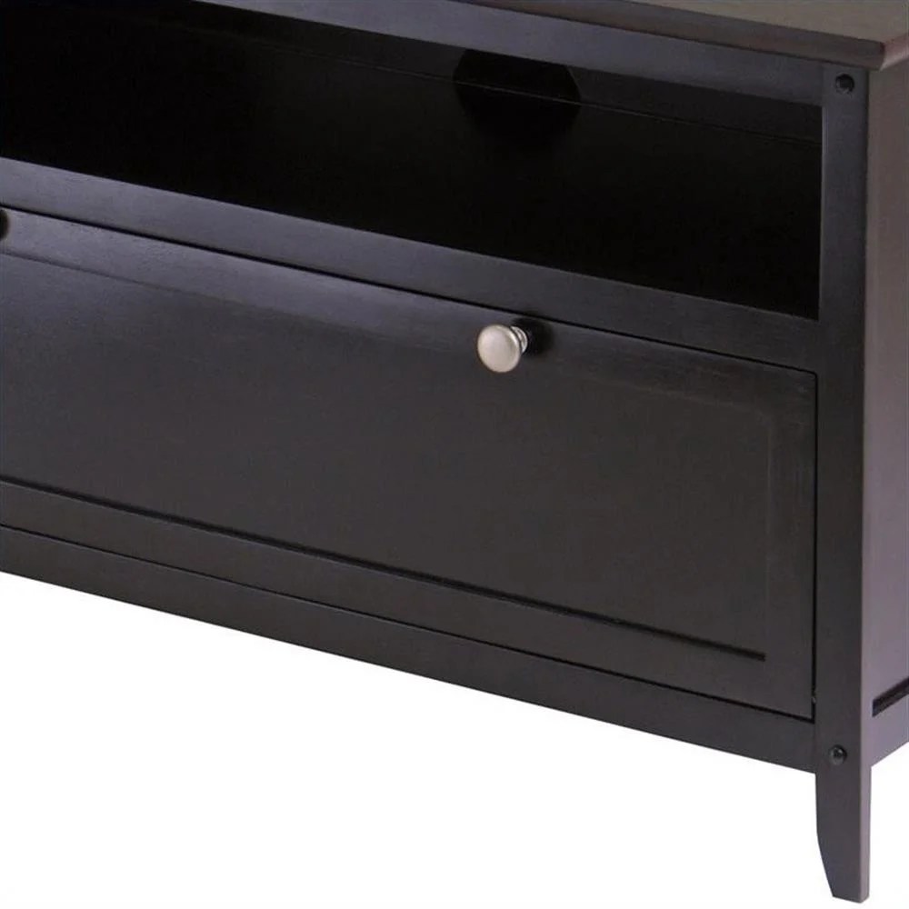 Winsome Zuri Transitional Solid Wood TV Stand for TVs up to 42" in Espresso - Image 3