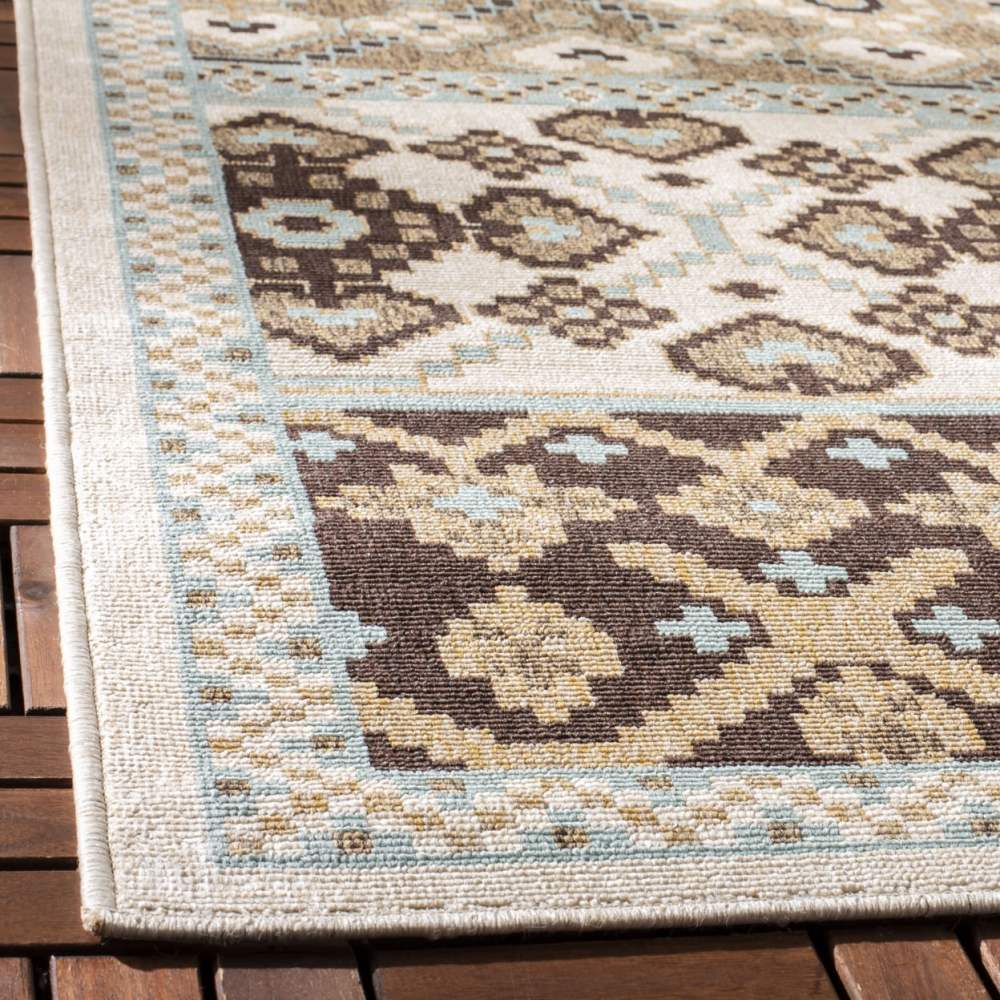SAFAVIEH Veranda Moriah Southwestern Indoor/Outdoor Area Rug, 5'3" x 7'7", Green/Blue - Image 9