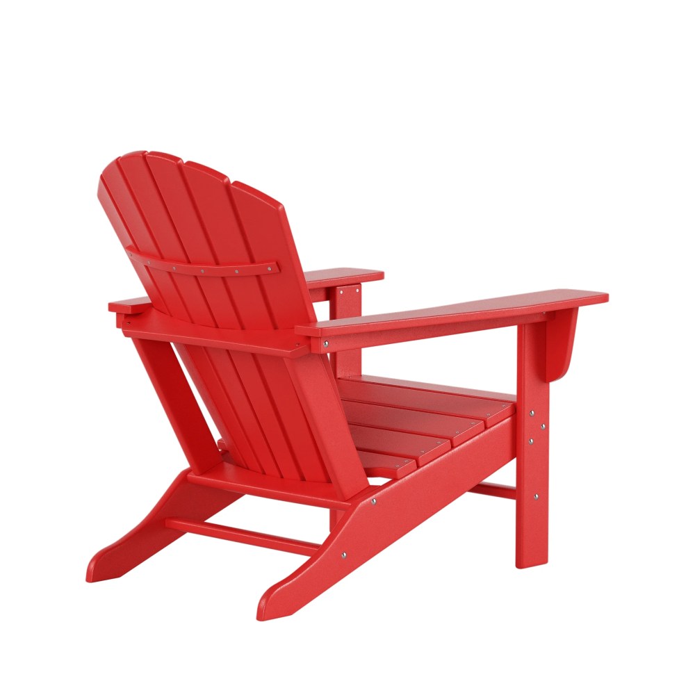 Westin Outdoor Adirondack Patio Chair with Ottoman Footrest,Red - Image 6