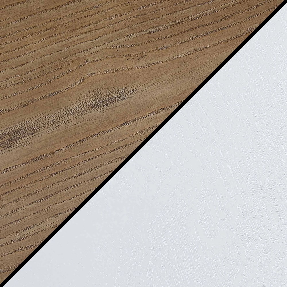 French Country Hall Table with Drawer and Shelf in Driftwood and White Wood - Image 6