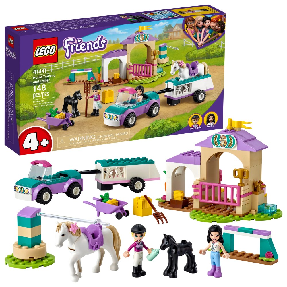 LEGO Friends Horse Training and Trailer 41441 Building Toy With LEGO Friends Stephanie and Emma (148 Pieces)