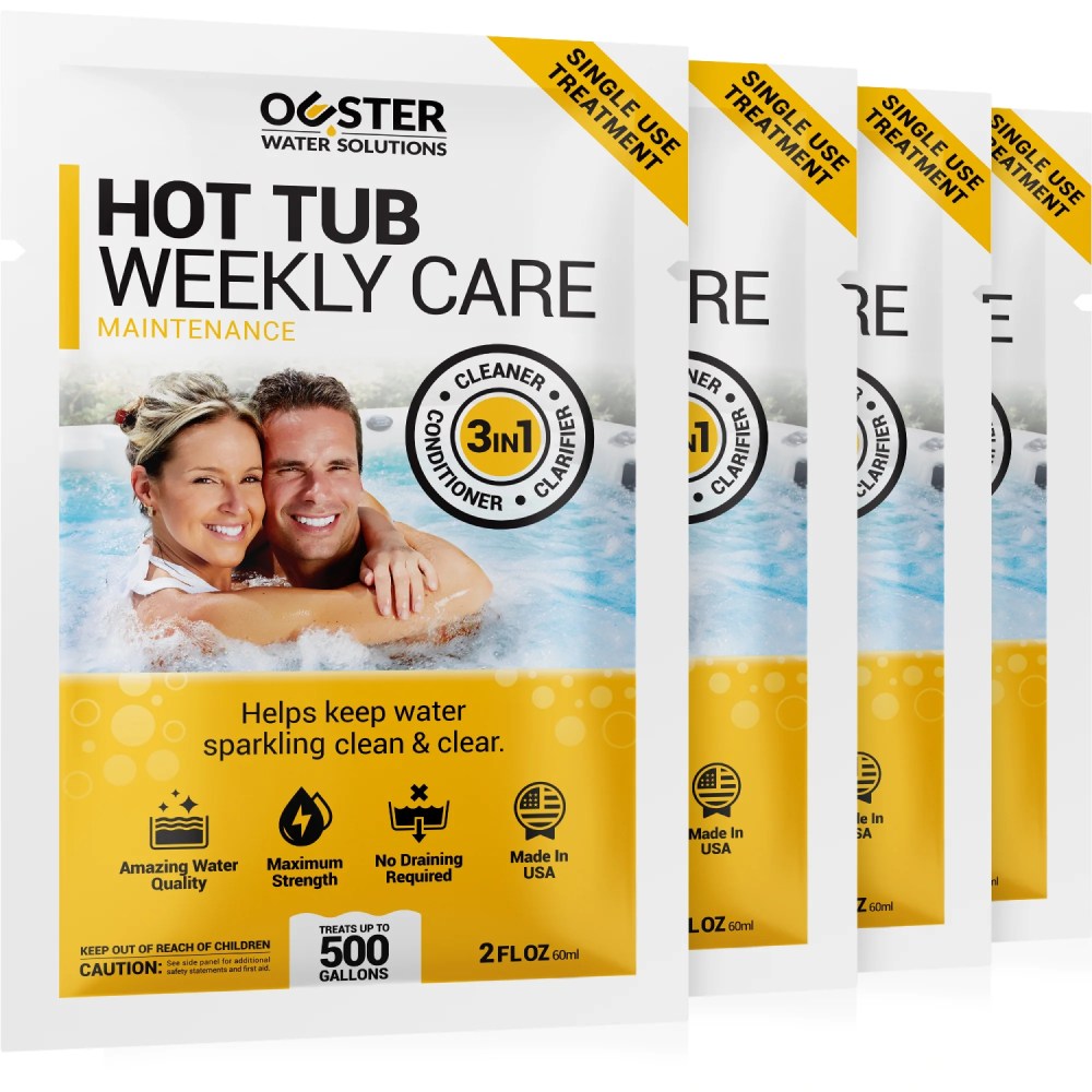 Bio Ouster 3in1 Weekly Hot Tub Cleaner, Conditioner, Clarifier - Hot Tub Chemicals, Spa Chemicals for Hot Tub, Spa Cleaner Hot Tub Clarifier, Spa Clarifier (8oz)