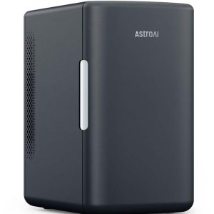AstroAI Mini Fridge,Compact Refrigerator,Makeup Skincare Fridge 6L 8 Cans Portable Personal Cooler,110V AC/12V DC Portable Thermoelectric Cooler and Warmer Fridge for Bedroom,Car,Gift for Dad