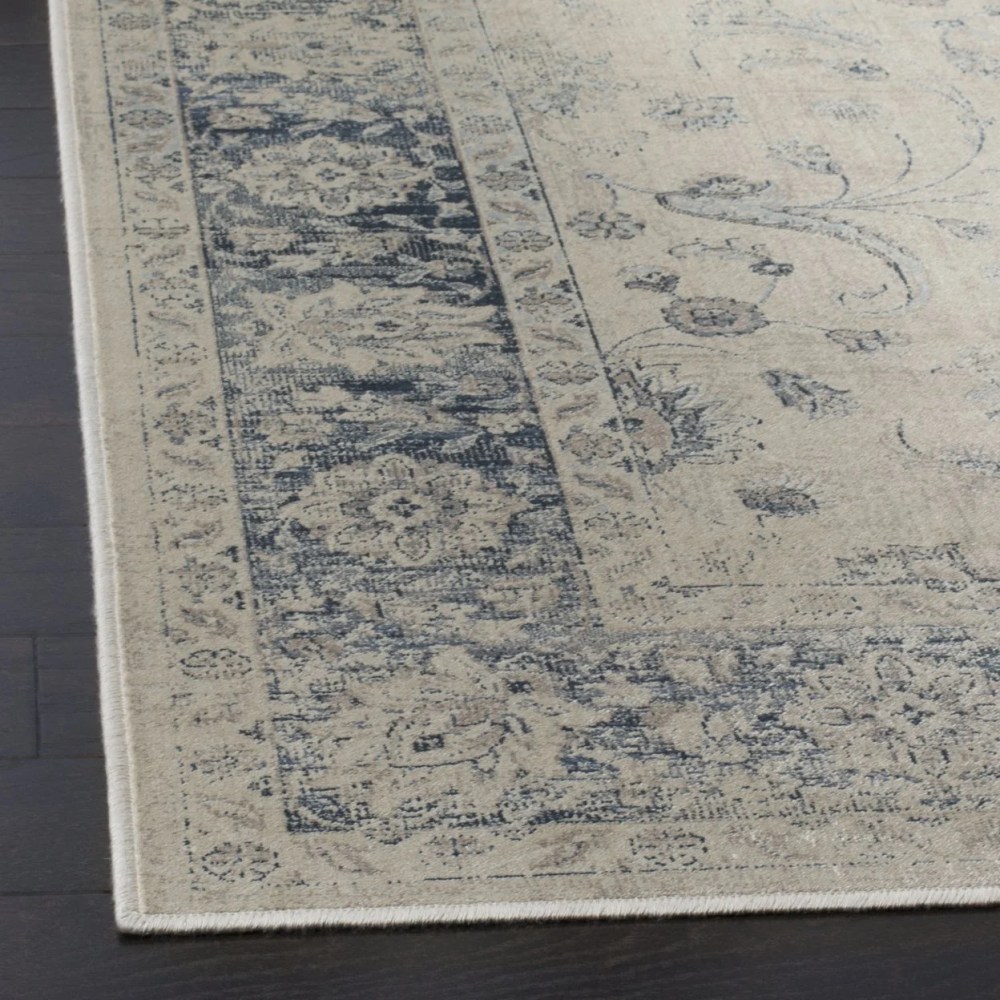 SAFAVIEH Vintage Daven Traditional Area Rug, Stone/Blue, 4" x 5'7" - Image 9
