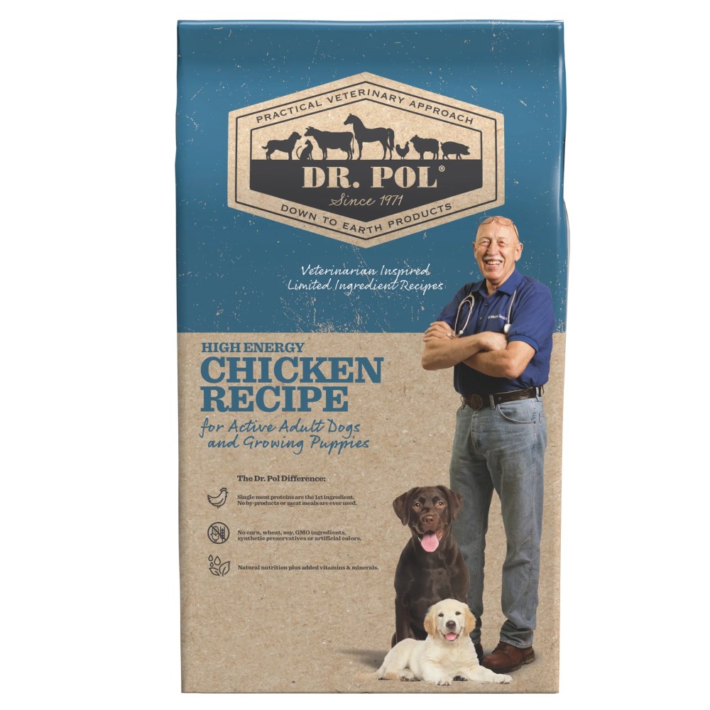 Dr. Pol High Energy Limited Ingredient Chicken Recipe Dry Dog and Puppy Food,  24 lb. Bag