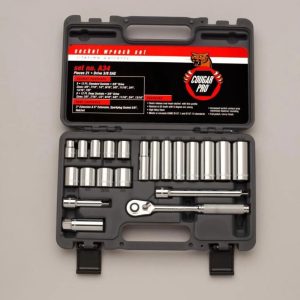 (Price/SET)Wright Tool WRA34 SKT SET 3/8 DR 21PC 12 PT STD/DP COUGAR
