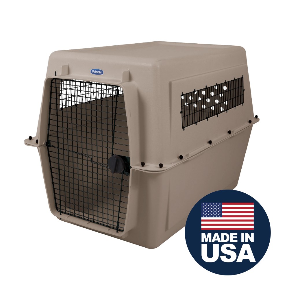 Petmate Vari Extra Large Plastic Portable Dog Kennel Airline Friendly Pet Carrier, 48" for Pets 90-125 lb, Bleached Linen - Image 4
