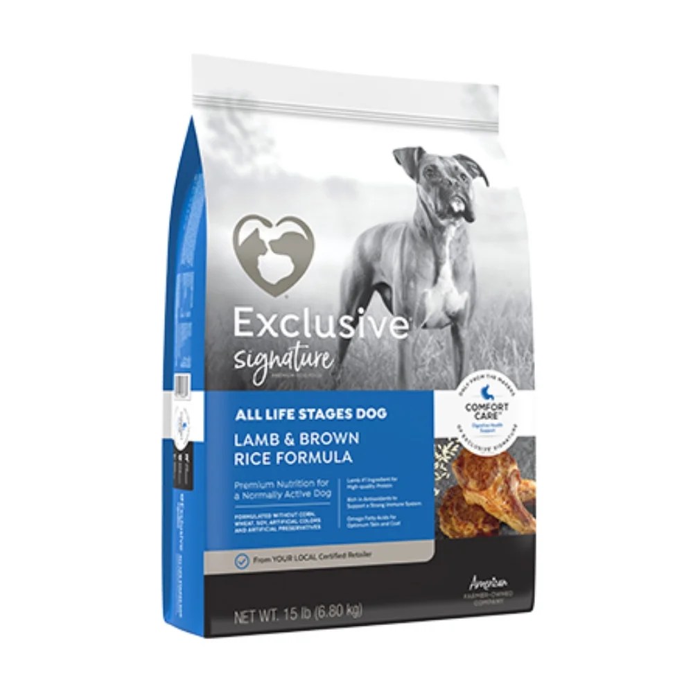 Exclusive All Life Stages, Lamb and Brown Rice Formula, 15 lbs.