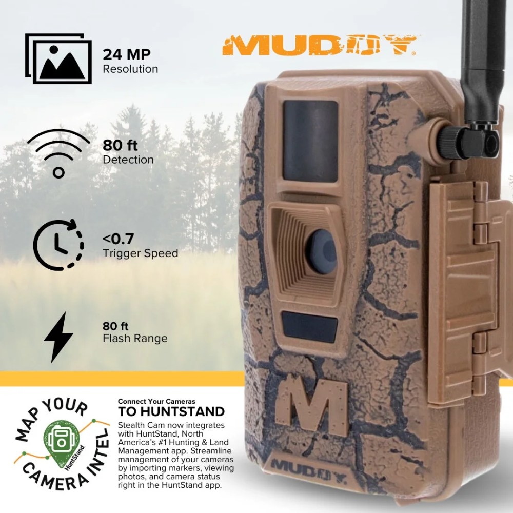 Muddy Mitigator Cellular 24MP Imaging Trail Camera with 80 Feet Detection and Flash Range Bundle with Solar Power Panel, 32GB Memory Card, and USB 2.0 Card Reader (4 Items) - Image 5