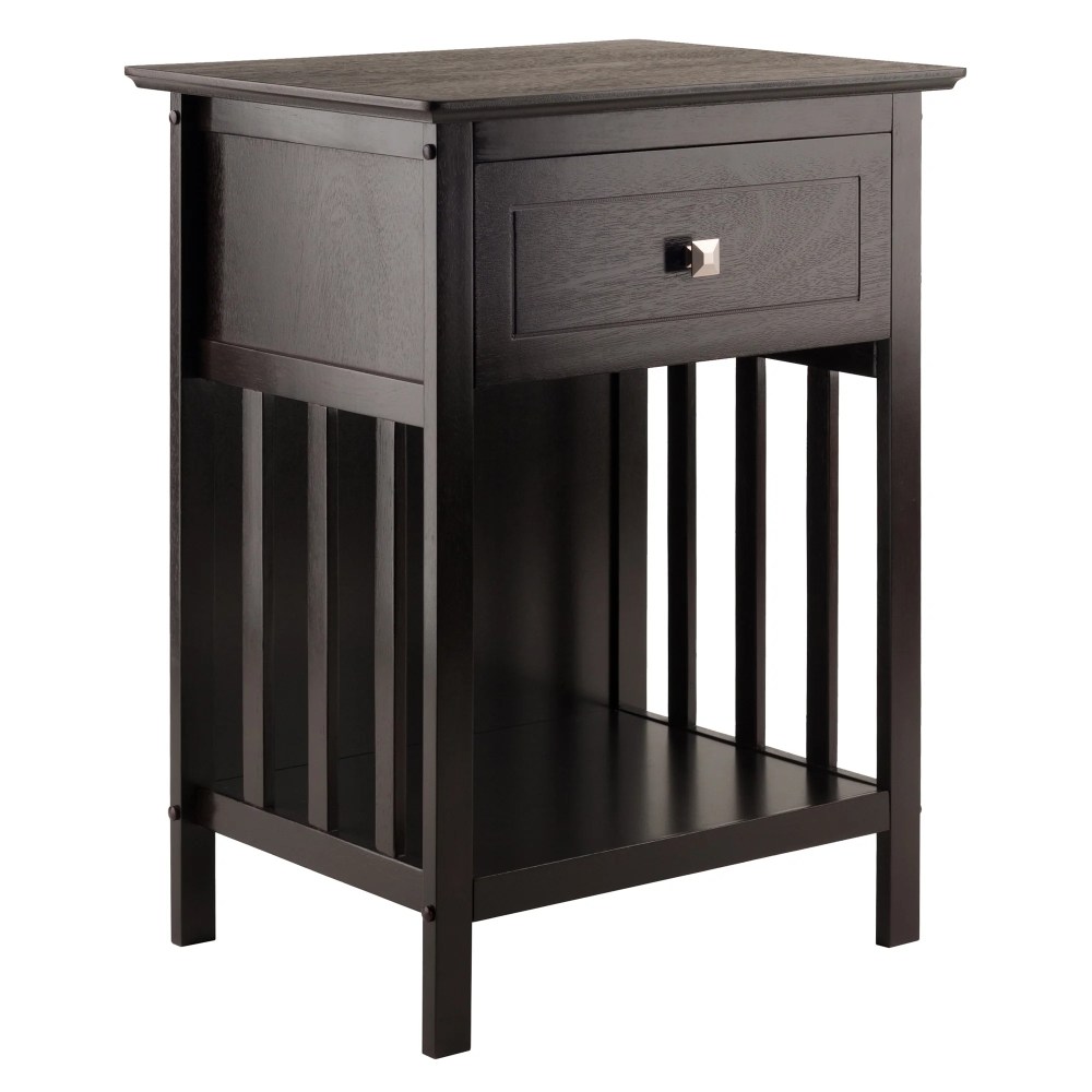 Winsome Marcel 1-Drawer Nightstand,Coffee Finish