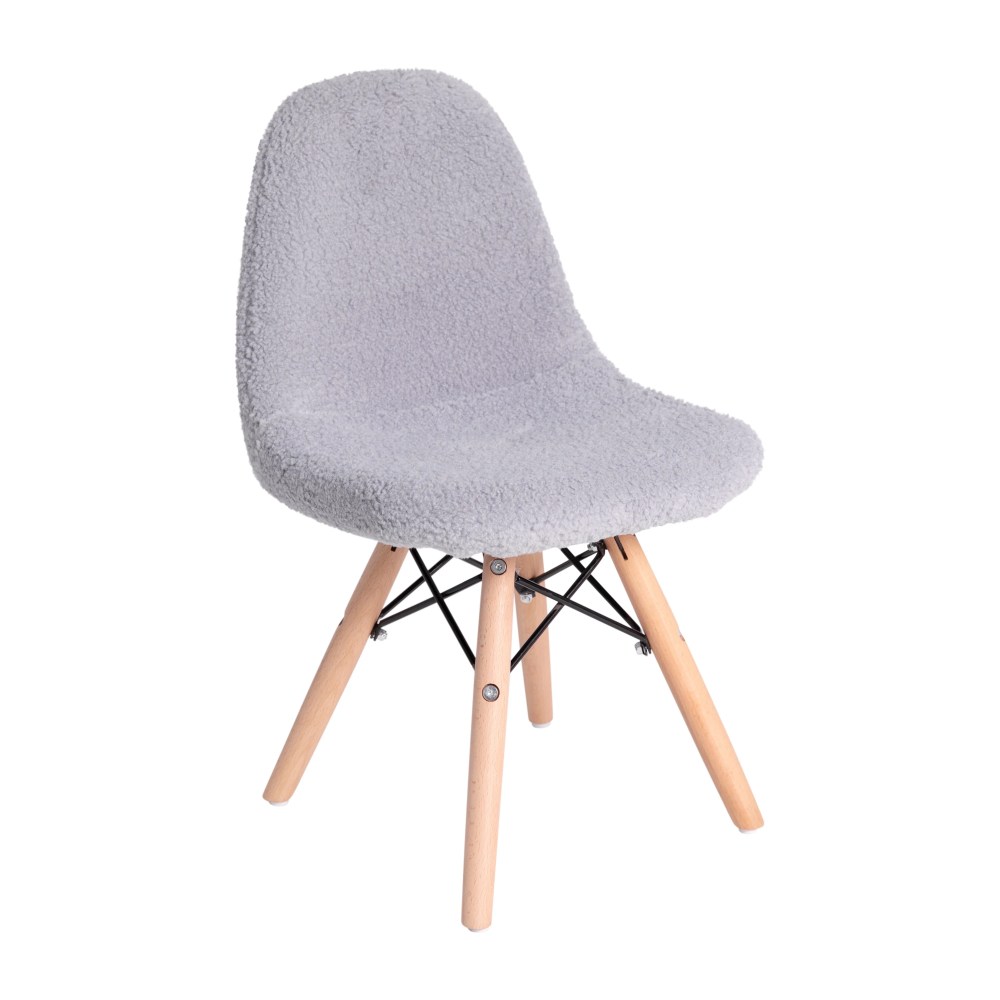 Flash Furniture Zula Collection Kids Furry Chairs,Gray