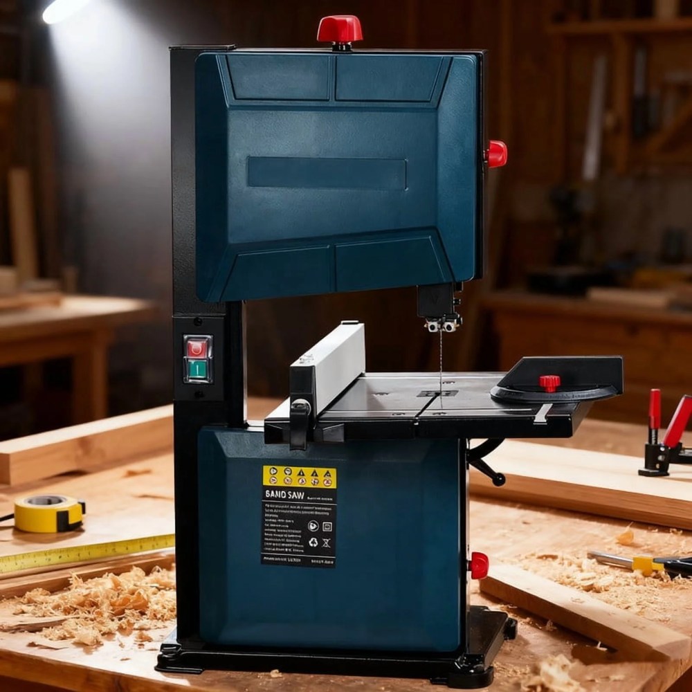 JoanKaren 3-Amp & 8-Inch Band Saw, 1800FPM Benchtop Bandsaw with Removable Safty Key for Woodworking