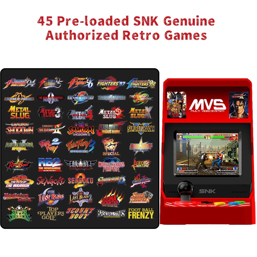 UNICO MVS Mini Arcade Bartop with 45 SNK Classic Games, Such as The King of Fighters, Metal Slug - Image 2