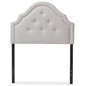 Baxton Studio Cora Modern and Contemporary Grayish Beige Fabric Upholstered Twin Size Headboard,Wholesale Interiors