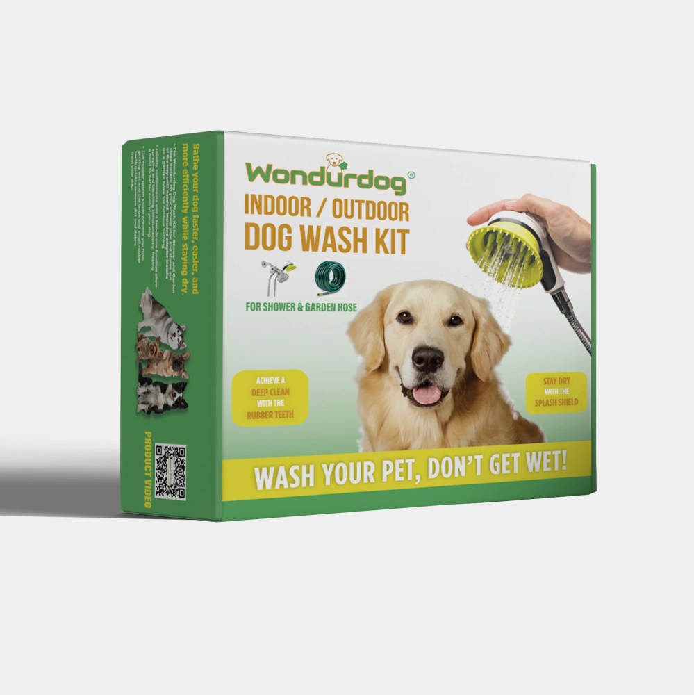 Wondurdog Quality Dog Wash Kit for Shower with Splash Guard Shield and Rubber Grooming Teeth. - Image 9