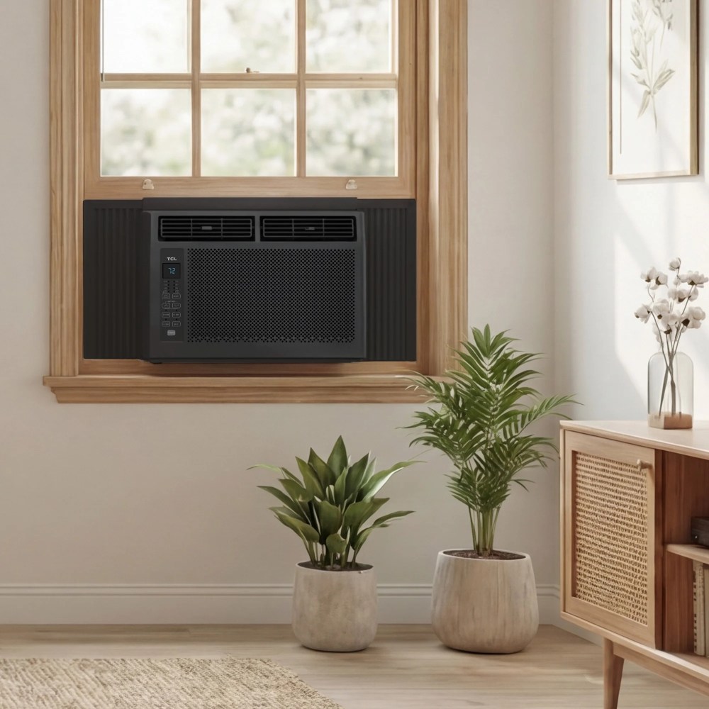 TCL 5, 000 BTU Window Air Conditioner (Black) - 150 Sq ft, LED Display, Included Remote, Compact, Dorm Friendly - W5W3M-B - Image 2