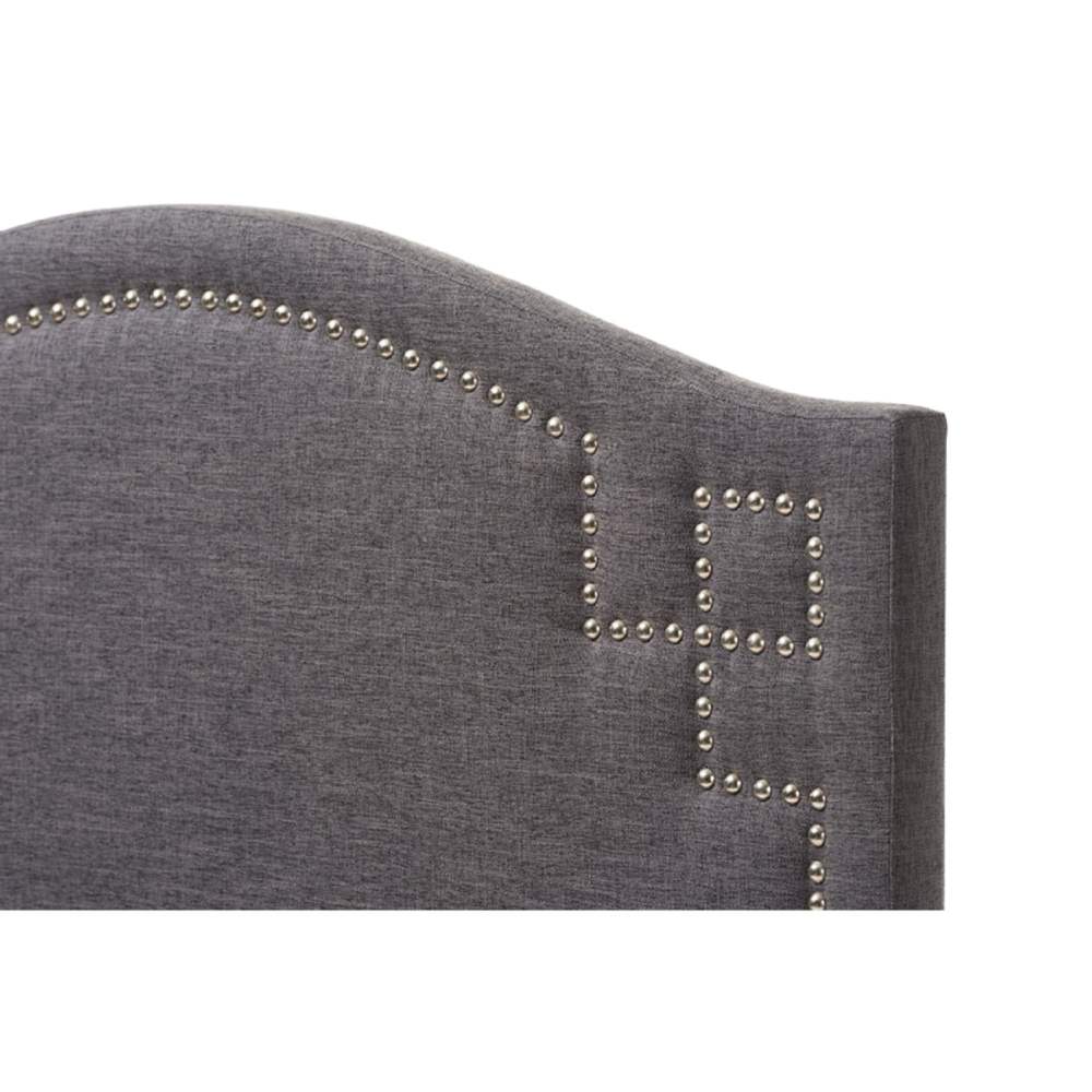 Baxton Studio Aubrey Modern and Contemporary Dark Grey Fabric Upholstered Twin Size Headboard,Wholesale Interiors - Image 4