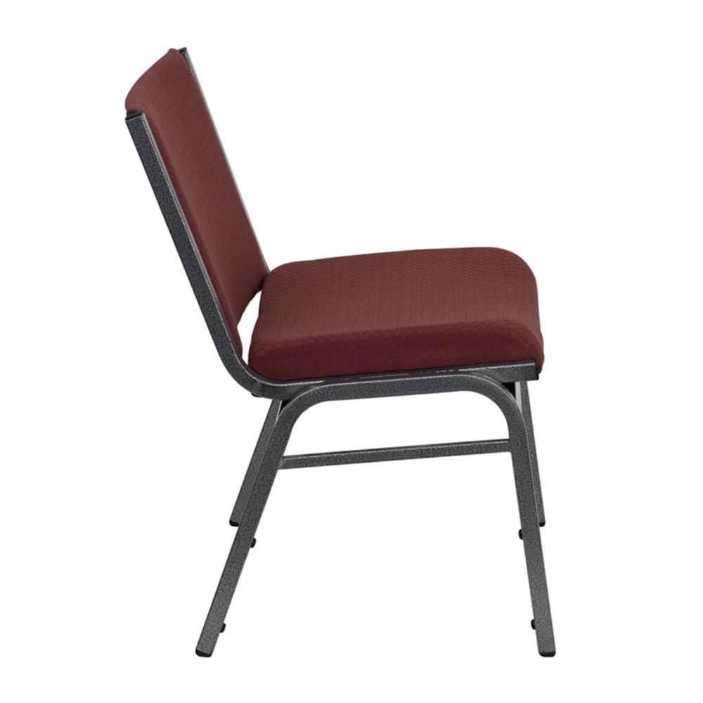 Flash Furniture 4 Pack HERCULES Series Big & Tall 1000 lb. Rated Burgundy Fabric Stack Chair - Image 2