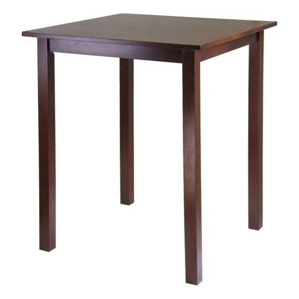 Winsome Wood Parkland Square High Table,Walnut Finish
