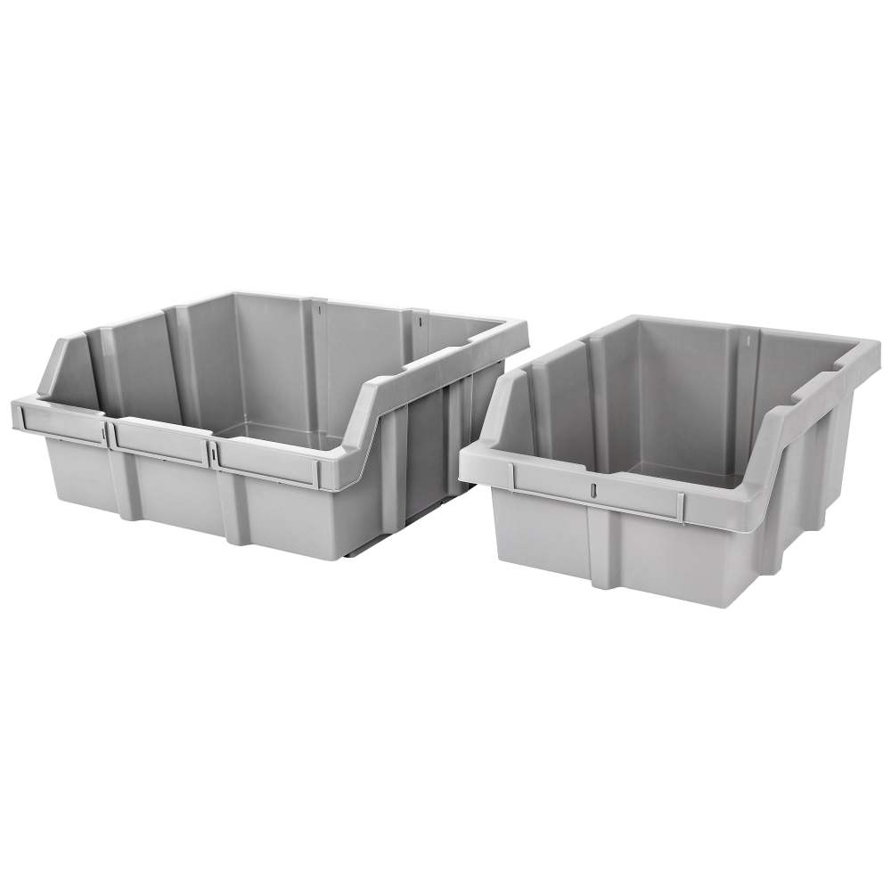 Seville Classics Extra-Wide 7-Tier NSF 21-Bin Rack, 48" W x 14" D x 56" H, Gray - Image 9