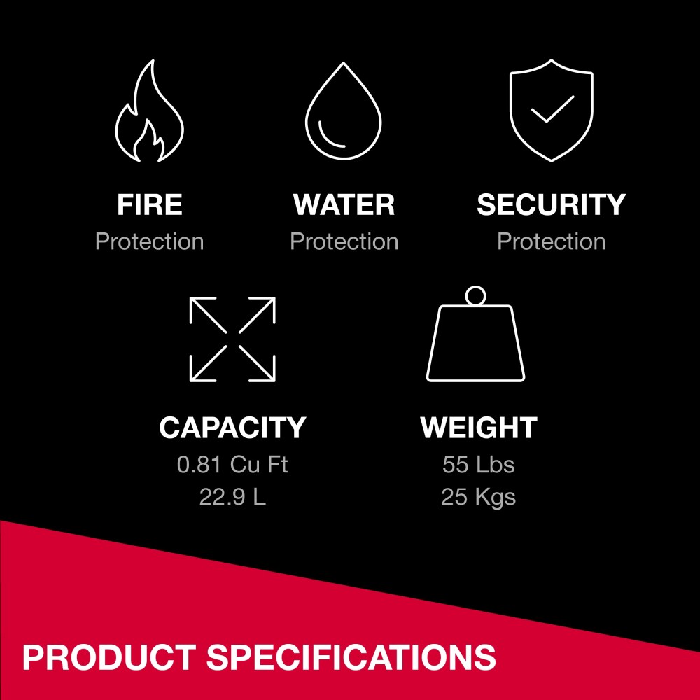 Sentry Safe Home Safe, Fire-Resistant, Water-Resistant with Combination Lock and Override Key - Image 10
