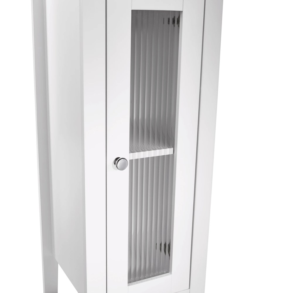 RiverRidge Prescott 1-Door Slim Bathroom Storage Cabinet and Organizer Shelf - White - Image 10