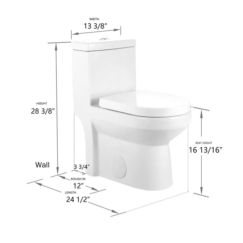 DeerValley Liberty DV-1F52812 Dual-Flush Elongated One-Piece Toilet (Seat Included) - Image 9
