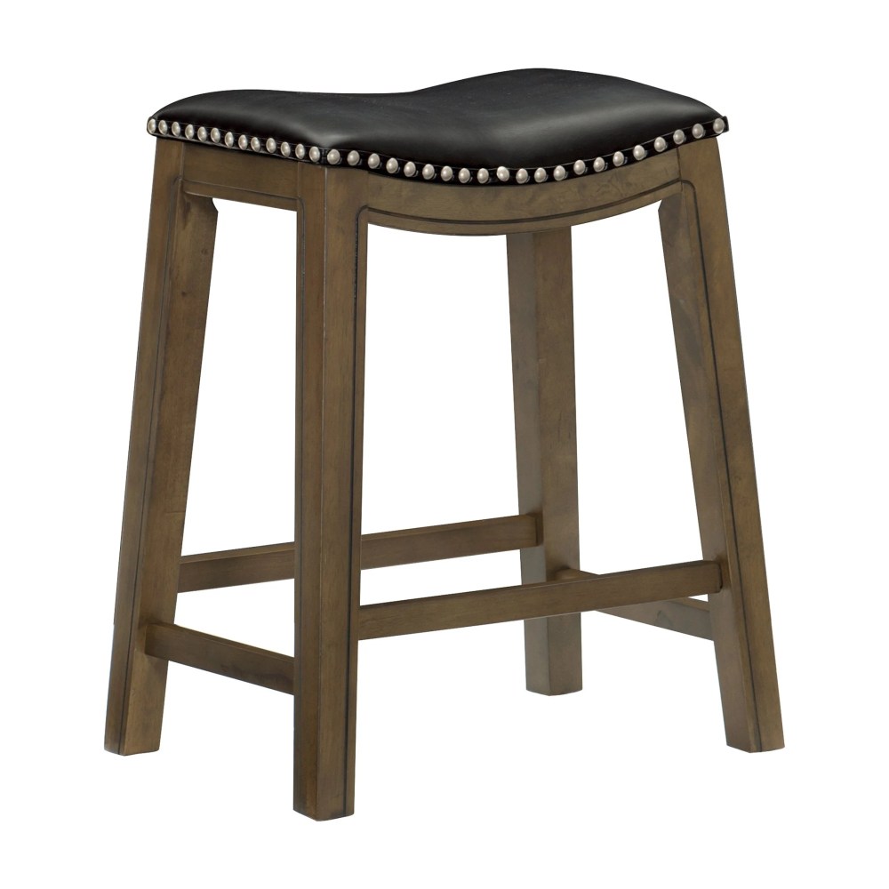 OakvillePark Eustis Saddle Seat Counter Height Barstool,Black
