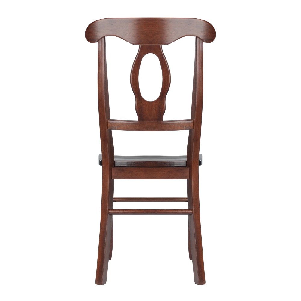 Winsome Renaissance 2-Piece Keyhole-Back Dining Chair Set,Walnut Finish - Image 6