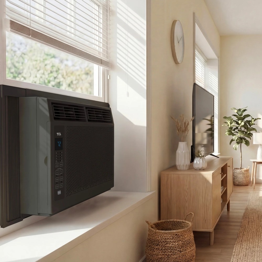 TCL 5, 000 BTU Window Air Conditioner (Black) - 150 Sq ft, LED Display, Included Remote, Compact, Dorm Friendly - W5W3M-B - Image 4