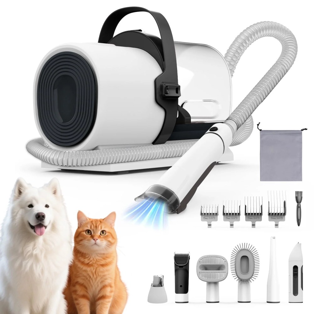 AIRROBO Dog Grooming Kit,  7in1 Dog Grooming Vacuum ,  11000Pa Super Suction for Pet Hair, Grooming Vacuum for Shedding Grooming,  Low Noise,