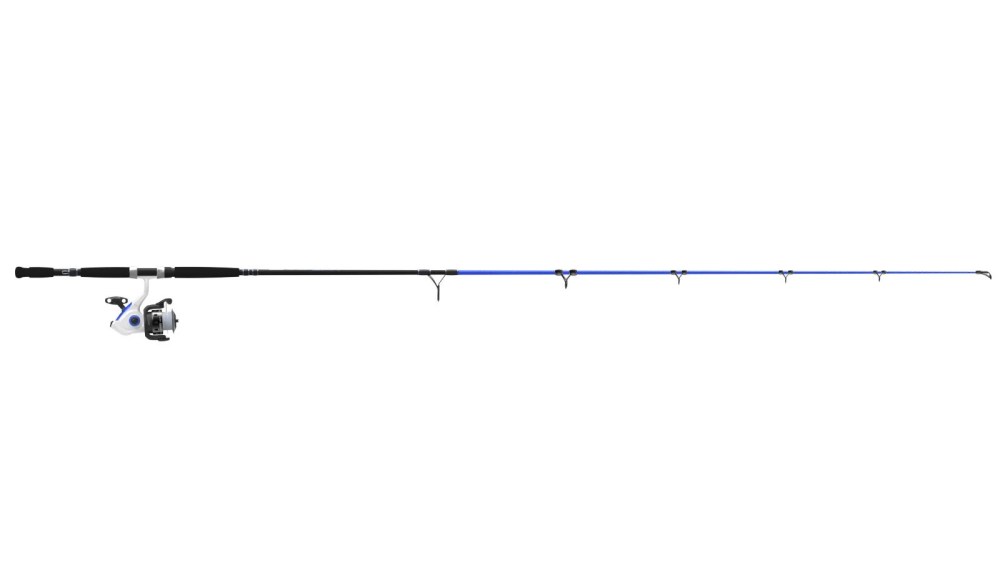 Zebco Salt Fisher Bite Alert Spinning Reel and Fishing Rod Combo, 7-Foot 2-Piece Rod, Size 60 Reel, Blue/White/Black - Image 6