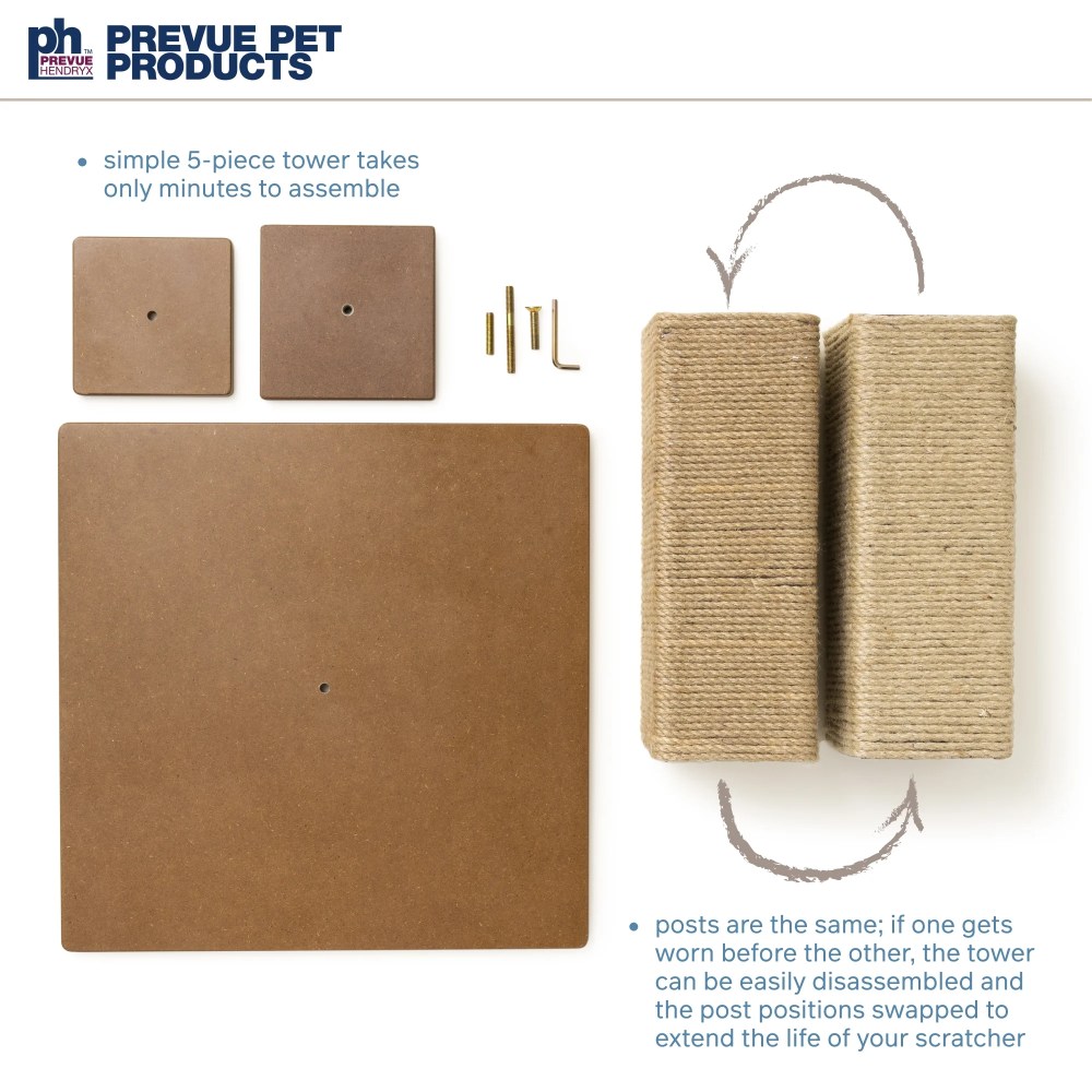 Prevue Pet Products PP-7114 Gemini Tall Square Scratching Post - Image 8