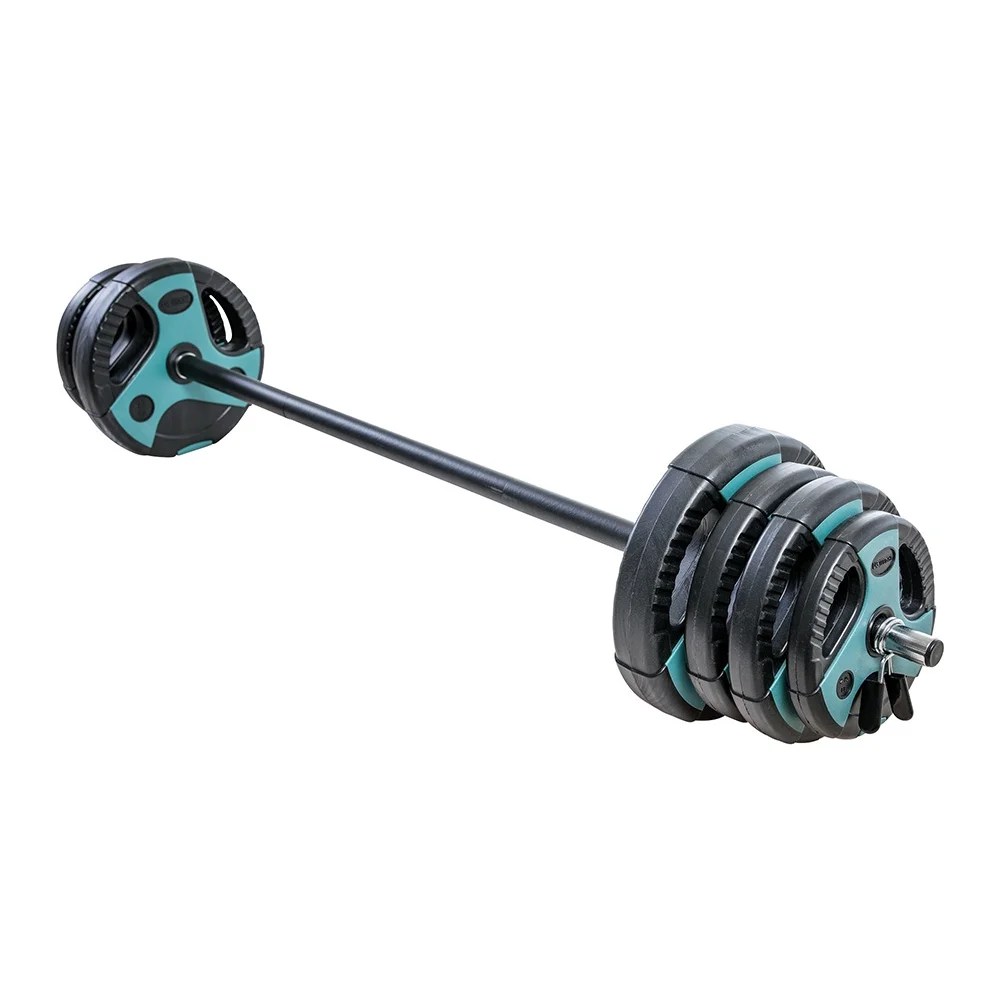 US Weight Barbell Weight Set for Home Gym (Multicolor), 109 lb