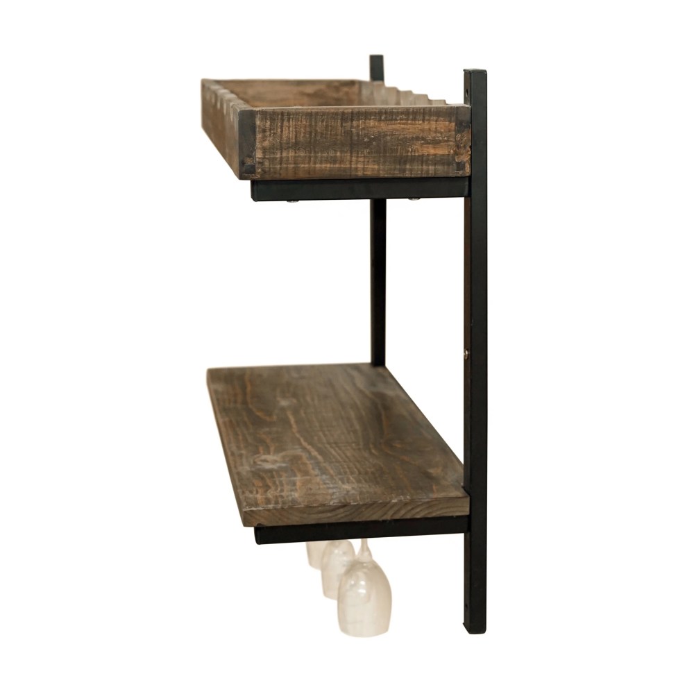 Alaterre Pomona Wall Shelving with Wine Storage - Image 6