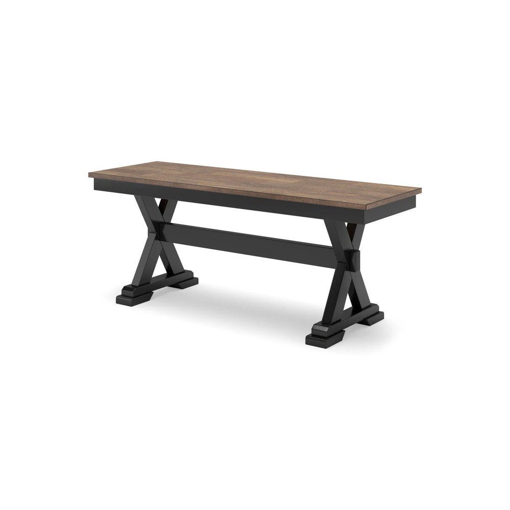 Signature Design by Ashley Wildenauer 50" Dining Bench,Brown & Black