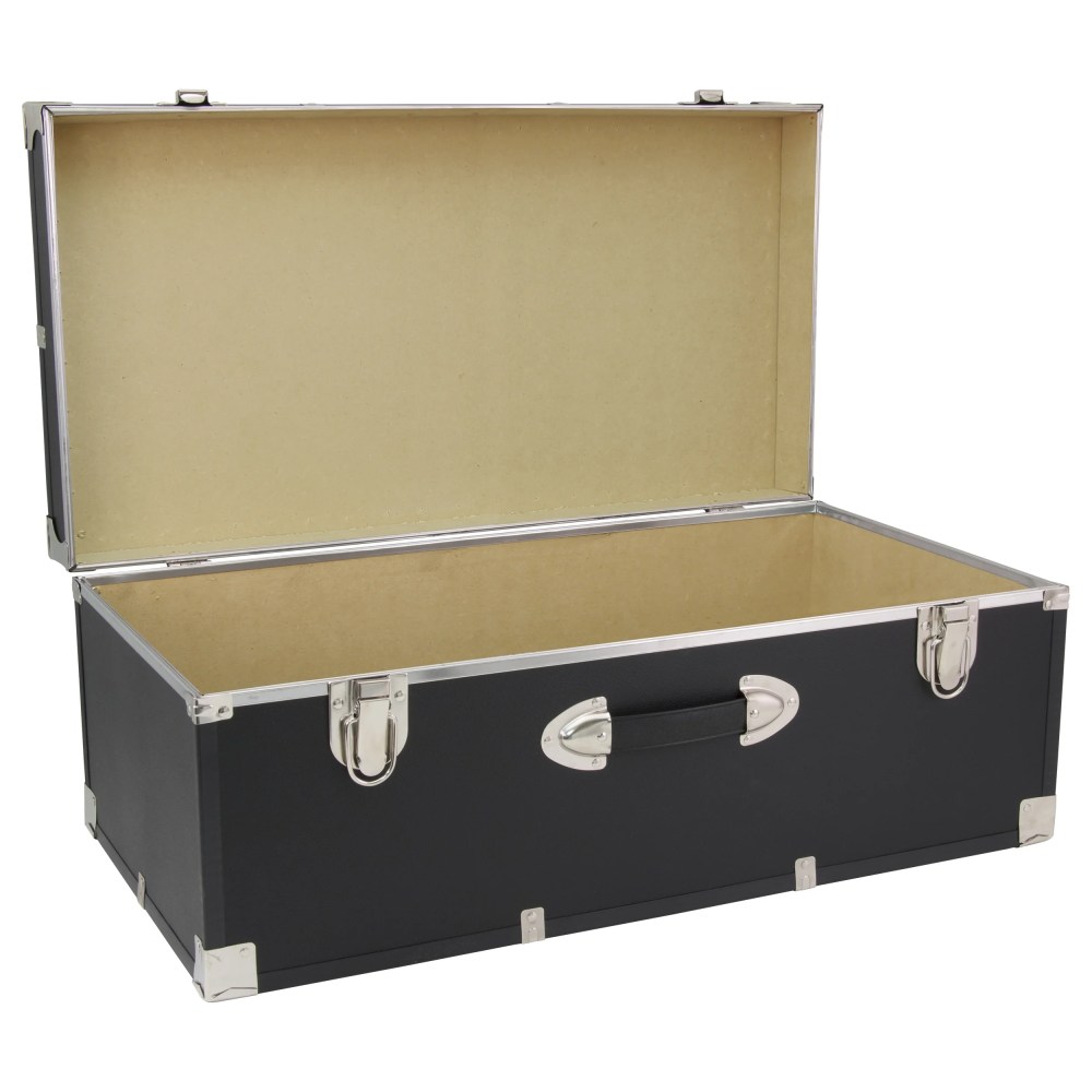 Seward Trunk 30" Storage Trunk, Black - Image 2