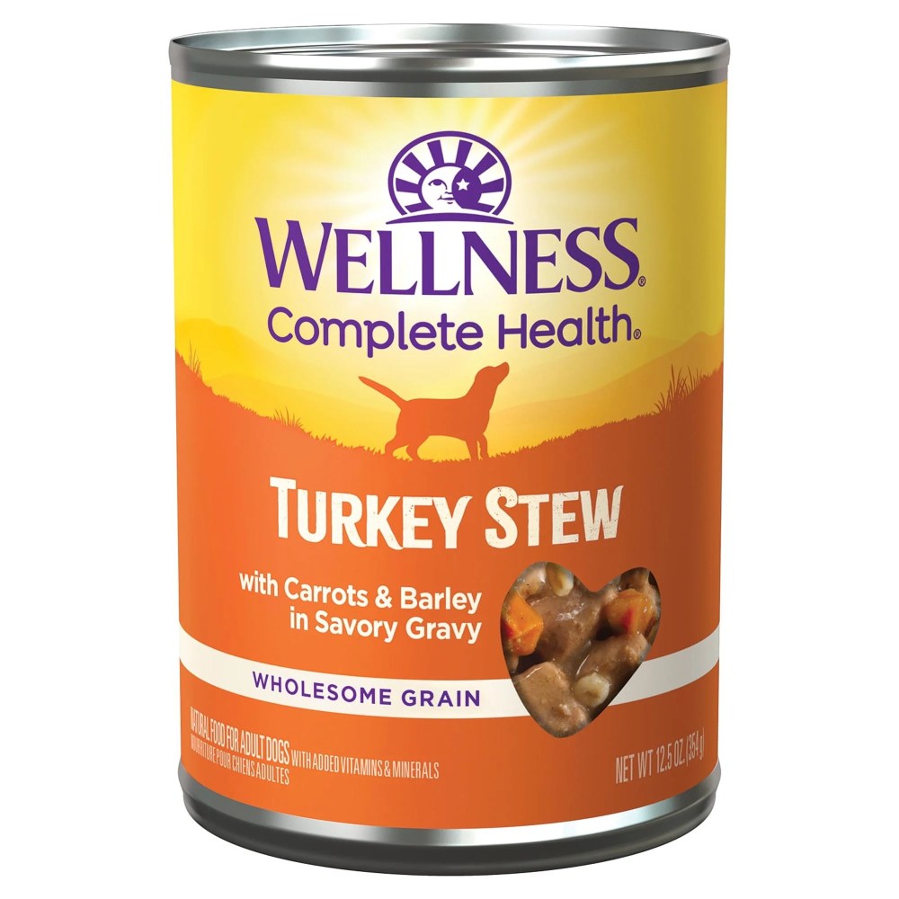 Wellness Complete Health Stew Adult Canned Wet Dog Food,  Grain Free,  Natural,  Turkey Recipe,  12.5 oz,  Pack of 12 Cans