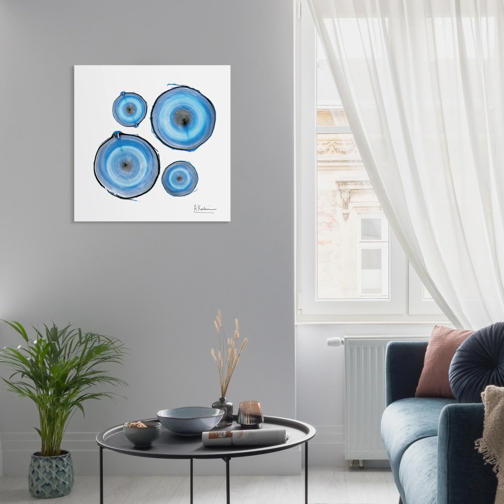Empire Art Direct Mineral Rings II Frameless Free Floating Tempered Glass Panel Graphic Wall Art, 24" x 24" x 0.2", Ready to Hang - Image 6